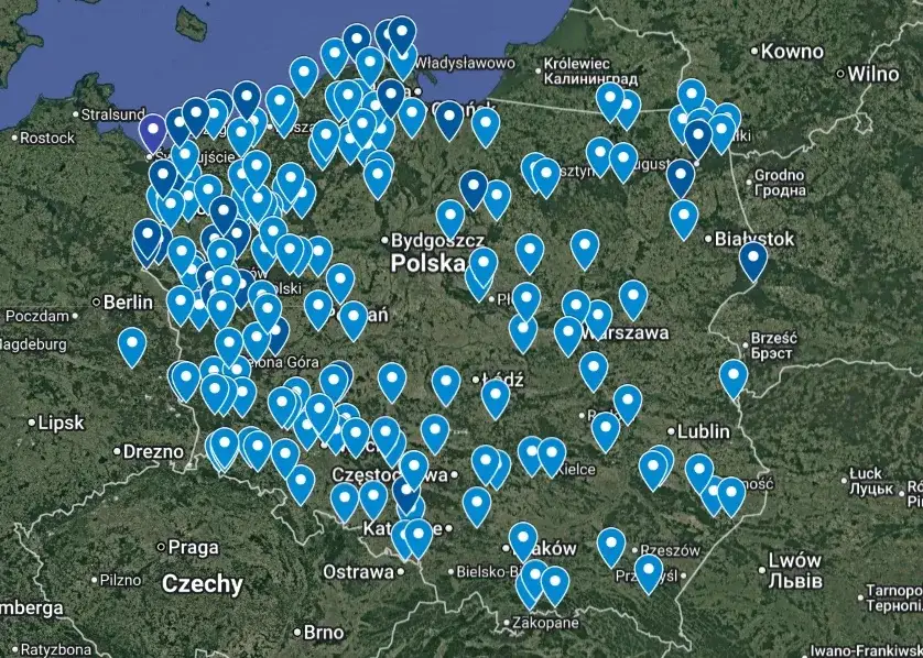 Mapa rzek górskich Polski dla kajakarzy
