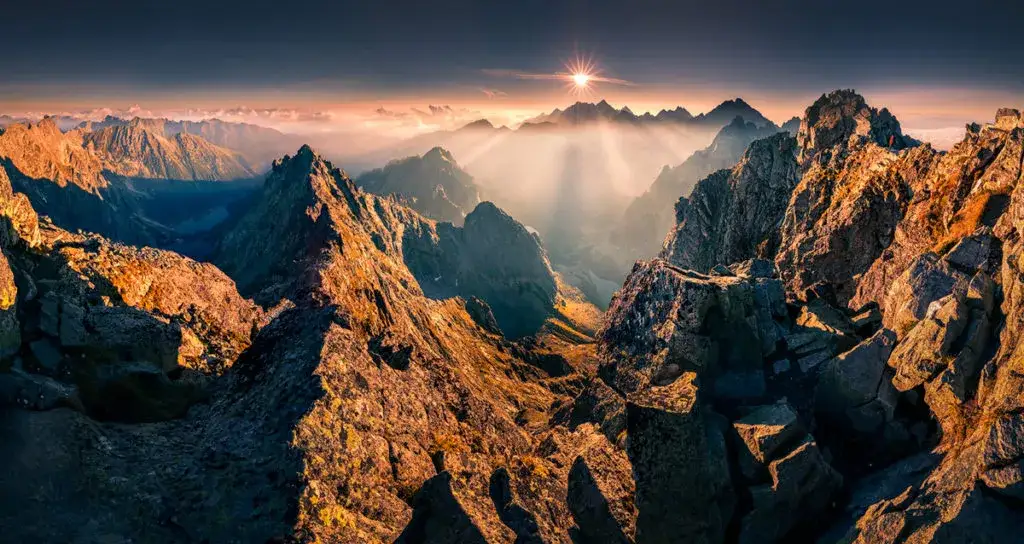 romantyczny wschód słońca Tatry Bachledzki Wierch