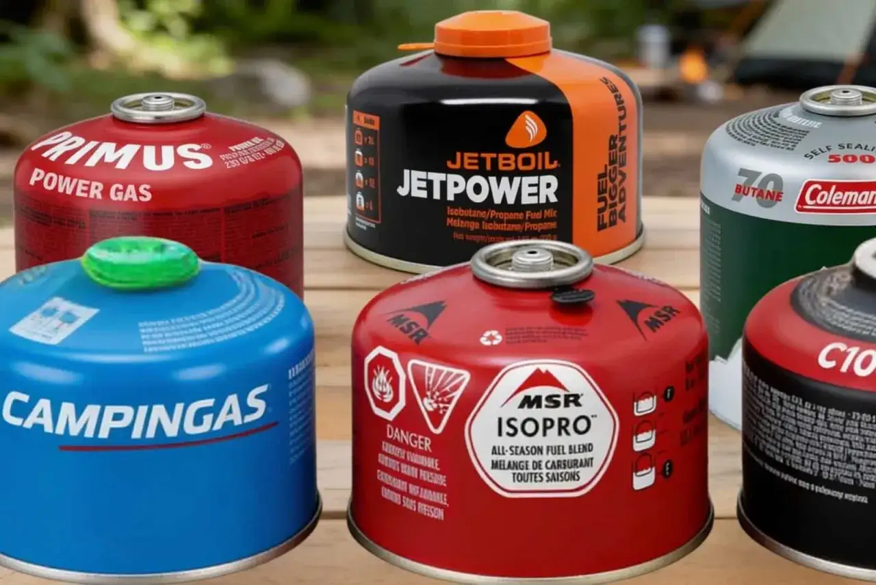 Gasbehållare för vandring: Primus, Jetboil, MSR, Campingaz och Coleman. Hur mycket gas vandring? Flera alternativ för matlagning utomhus.