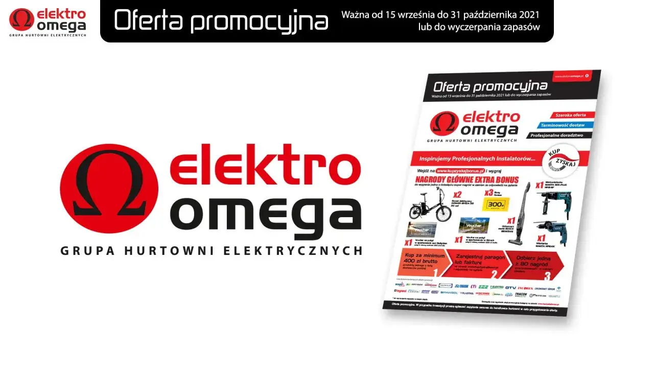 Elektro Omega, nowel hurtownia elektryczna, zaprasza na ofertę promocyjną z nagrodami. Sprawdź szczegóły!