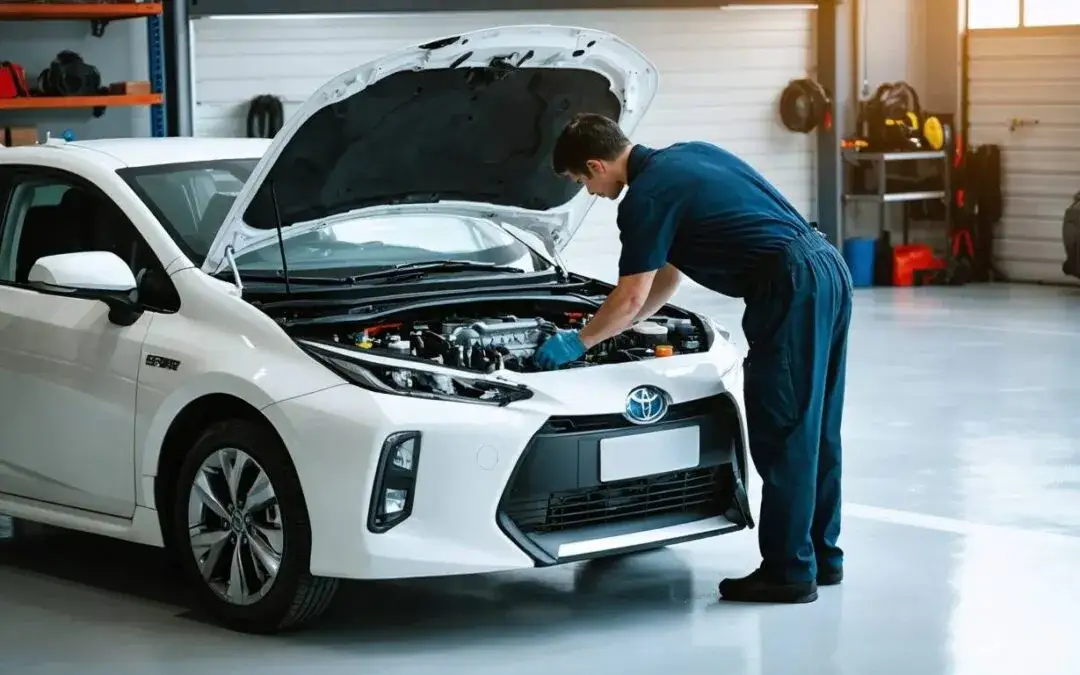 Lokalizacja akumulatora Toyota Auris II Hybrid bagażnik