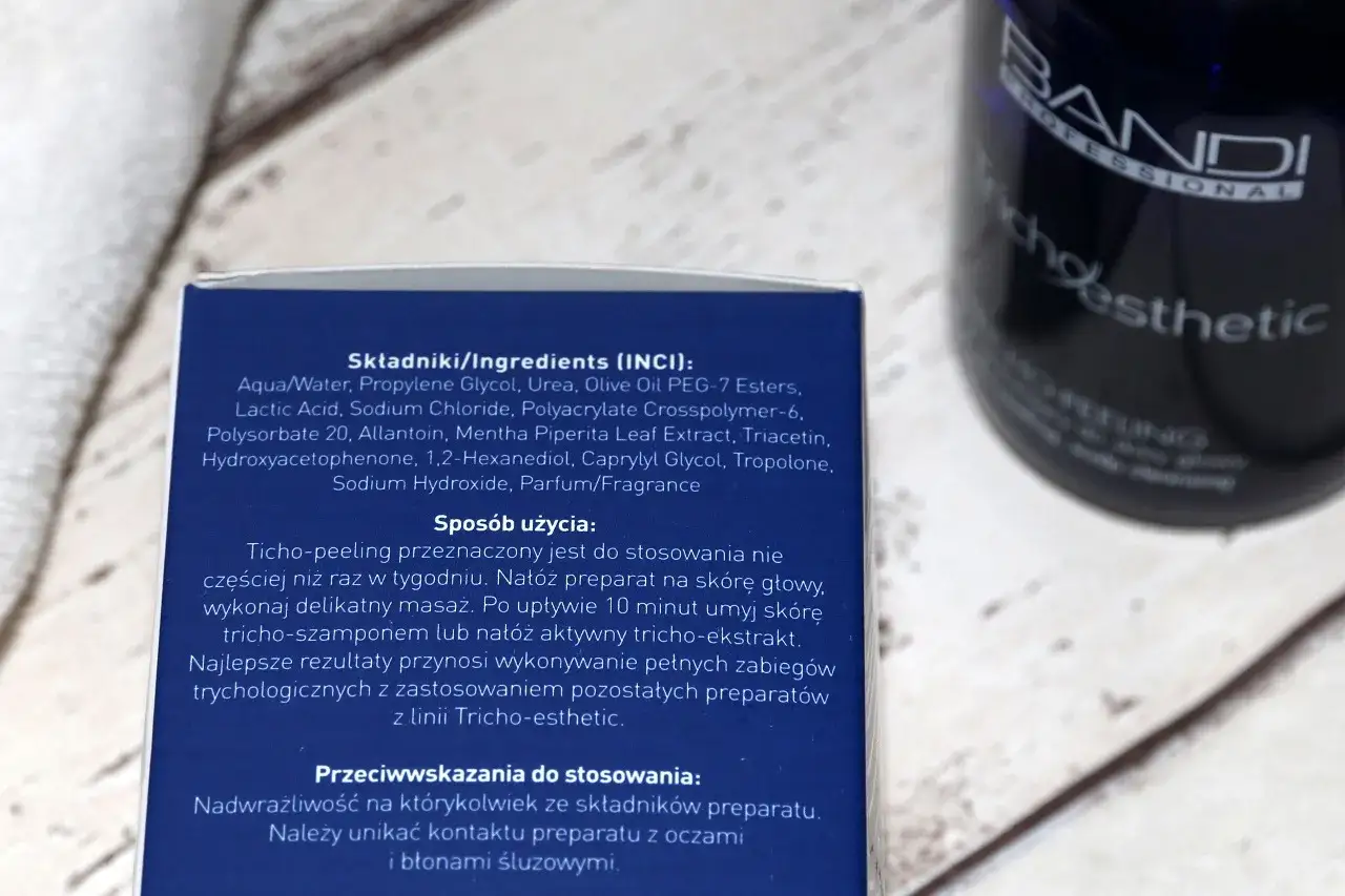 Bandi Tricho Peeling opakowanie i składniki