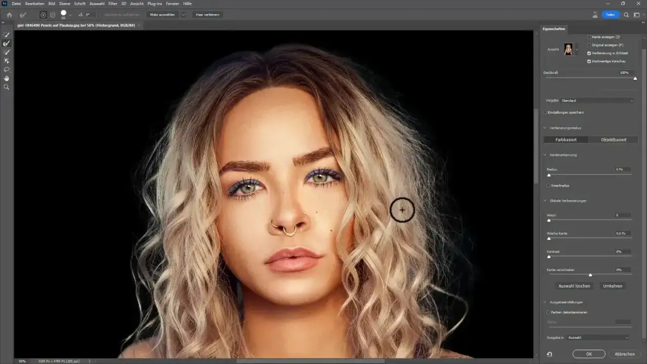 Wycinanie włos&oacute;w Photoshop