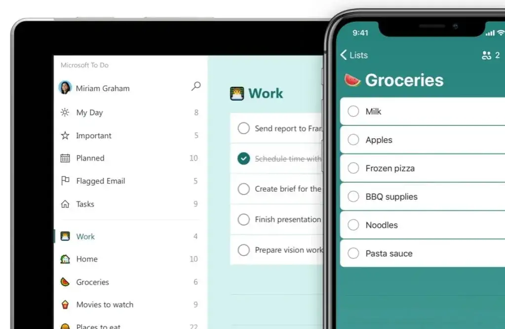 smartfon z aplikacją do zarządzania zadaniami typu to-do list
