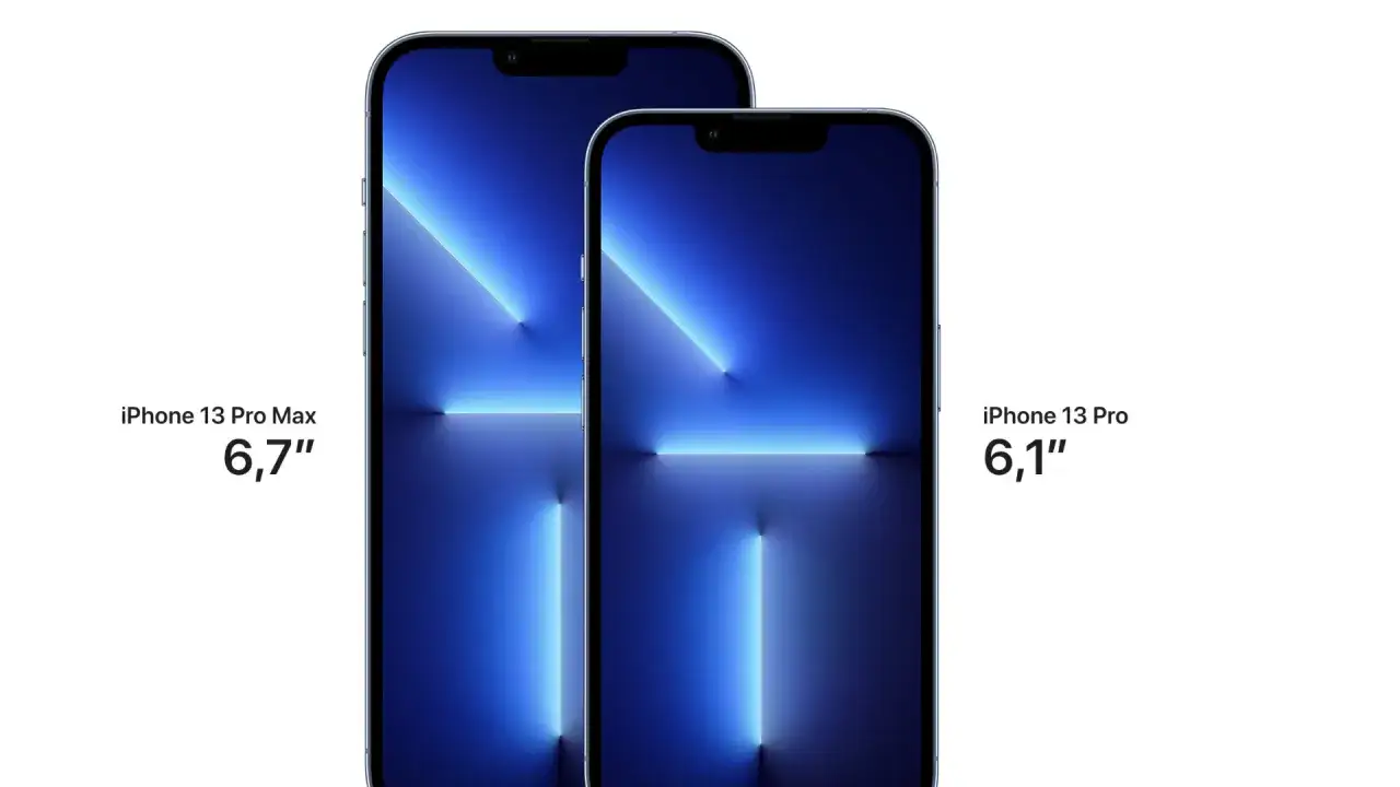Comparaison de l'iPhone 13 Pro Max (6,7