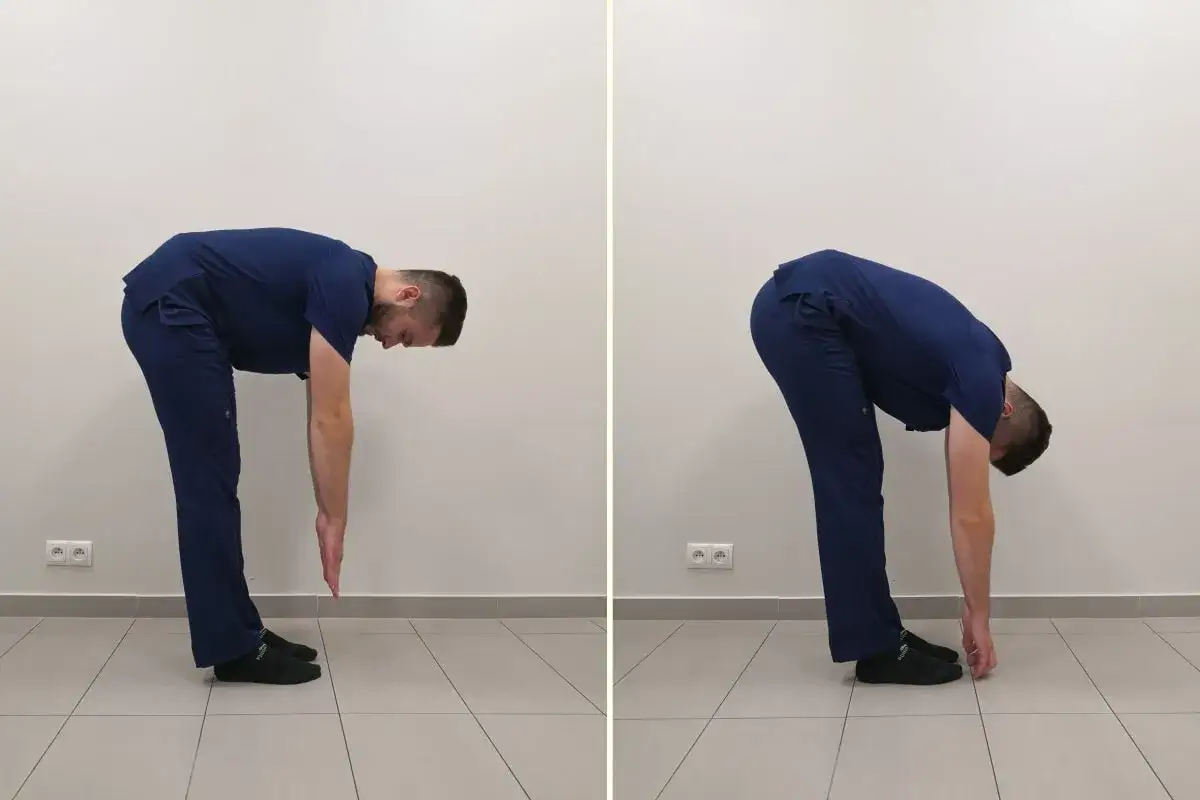 Ćwiczenia rozciągające plecy i nogi, pokazujące, co to jest fizjoterapia w praktyce.