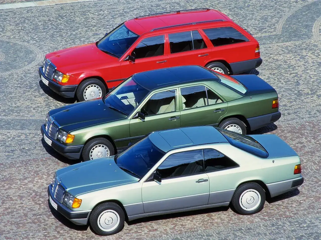 Mercedes W124 modele w różnych skalach porównanie