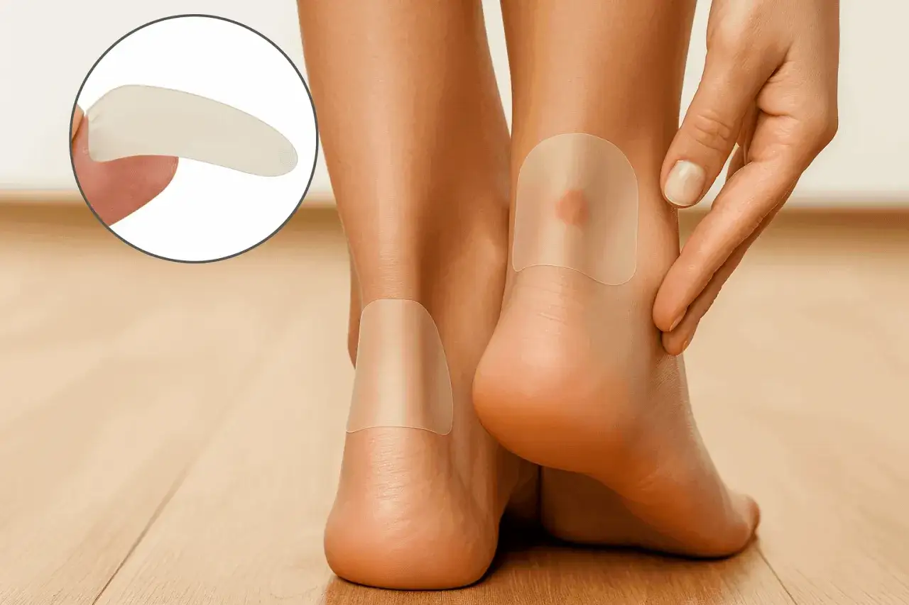 Une personne applique une eosine sur ampoule pour soulager la douleur.