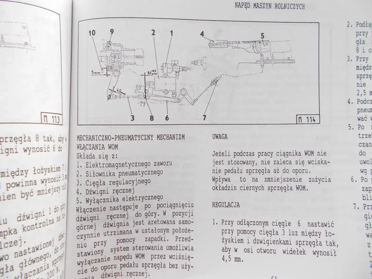 Schemat dwustopniowego sprzęgła Zetor 7245