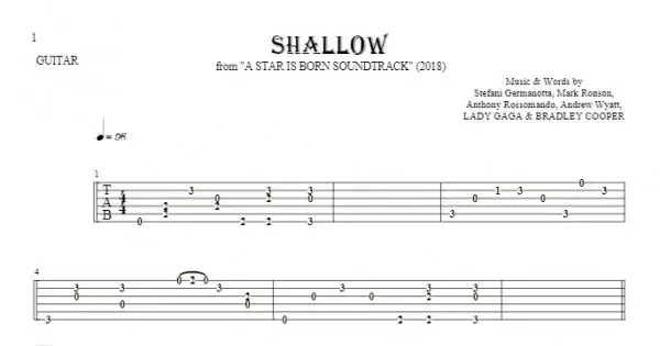 Zdjęcie Jak zagrać na gitarze jedna z gwiazd - łatwe chwyty i tabulatura