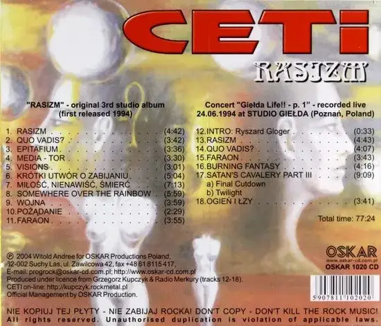 Zdjęcie CETI i ich album Rasizm - historia, wpływ i najważniejsze utwory