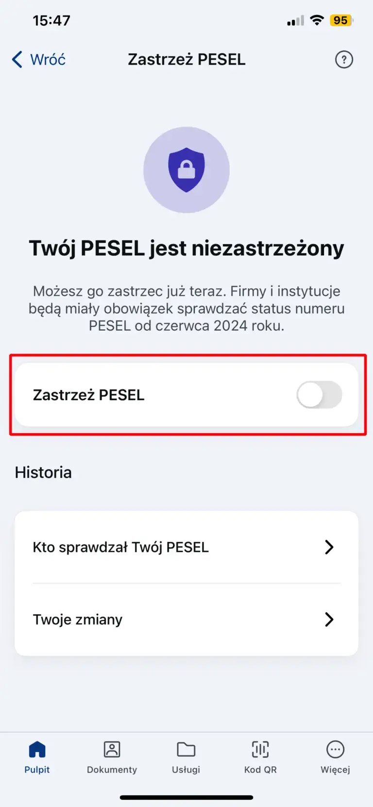 Zdjęcie Gdzie w aplikacji mObywatel zastrzec PESEL i uniknąć problemów?