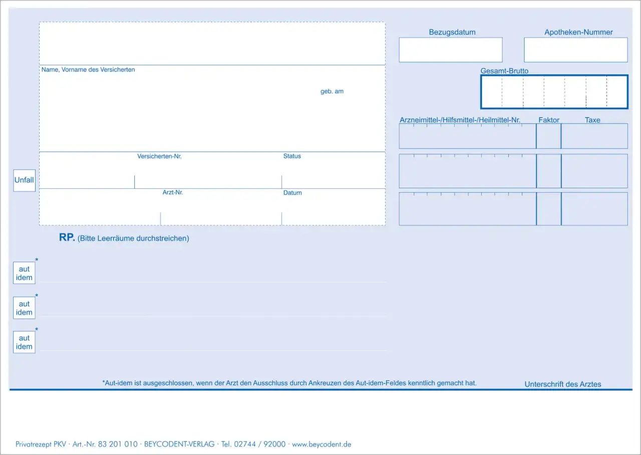 Zdjęcie Privatrezept Vordruck: So nutzen Sie Vorlagen richtig und rechtssicher