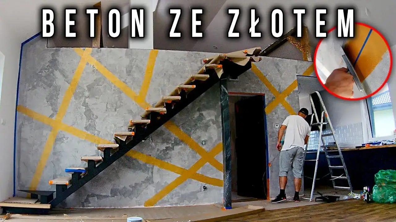 Zdjęcie Jak zrobić beton ze złotymi paskami - krok po kroku do efektu wow
