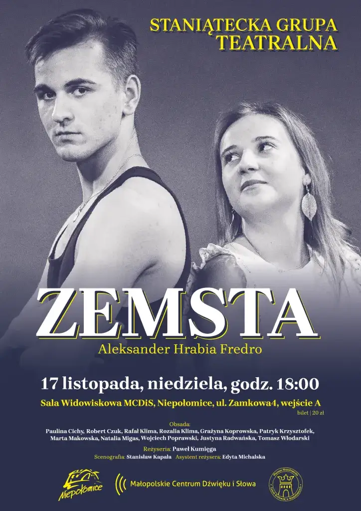 Zdjęcie Zemsta spektakl - aktualne terminy, bilety i nowoczesna interpretacja