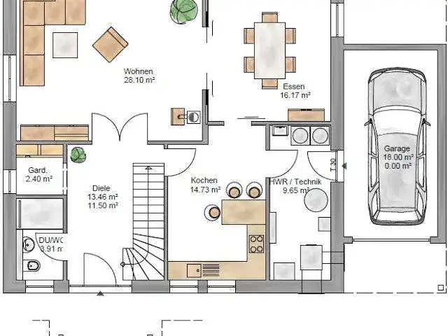Zdjęcie Vielfältige grundrisse für einfamilienhaus mit keller und garage entdecken