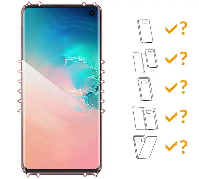 Zdjęcie Pokrycie ekranu ochroną w Samsung Galaxy S10