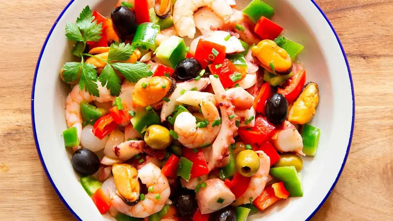 Zdjęcie Deliciosa ensalada de pulpo y gambas: receta fácil y rápida