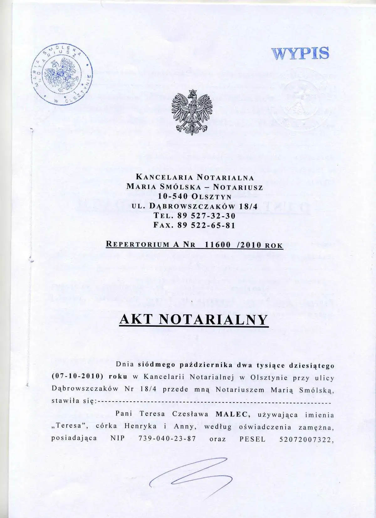 Zdjęcie Ile kosztuje odpis aktu notarialnego mieszkania? Ceny i opłaty