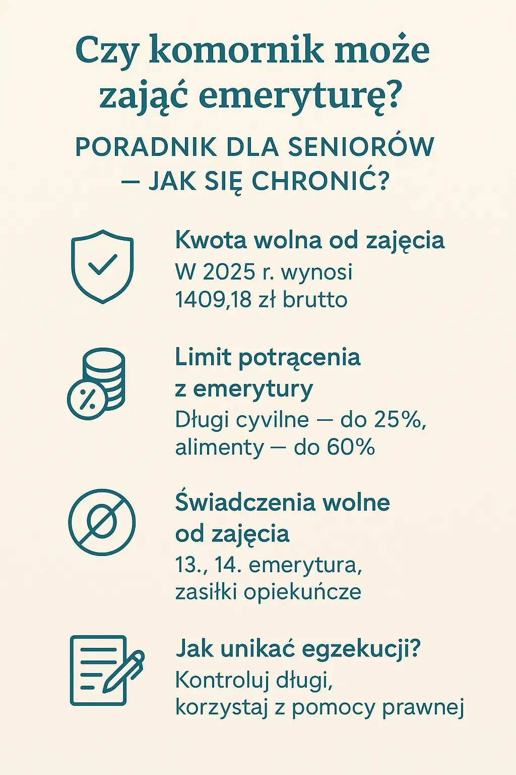 Zdjęcie Czy komornik może zająć rentę rodzinną? Dowiedz się, co grozi
