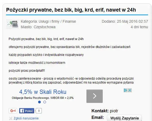Zdjęcie Prywatne Kredyty Oddłużeniowe bez BIK z niskimi ratami