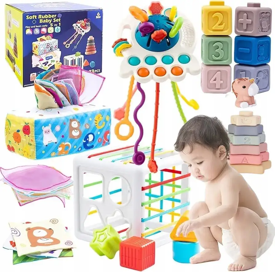 Zdjęcie Zabawki sensoryczne 12 miesięcy, które wspierają rozwój dziecka