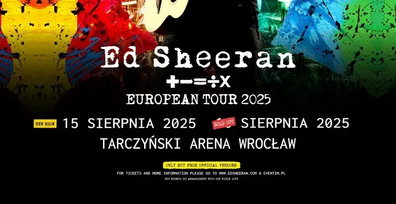 Zdjęcie Koncert Ed Sheeran w Warszawie - brak biletów, sprawdź Wrocław