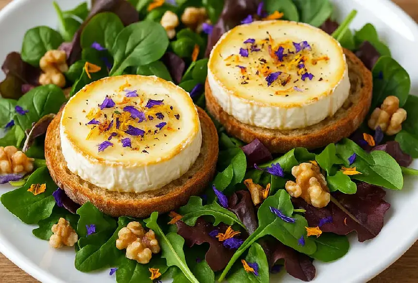 Zdjęcie Salade de chèvre chaud originale: 3 secrets pour la réinventer