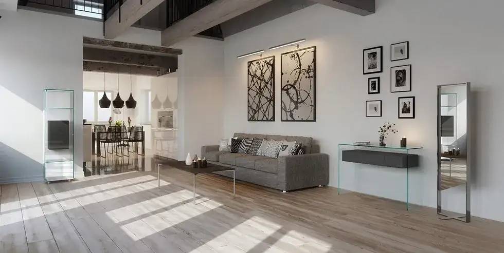 Zdjęcie Glastische Wohnzimmer: Stilvolle Designs für ein modernes Zuhause
