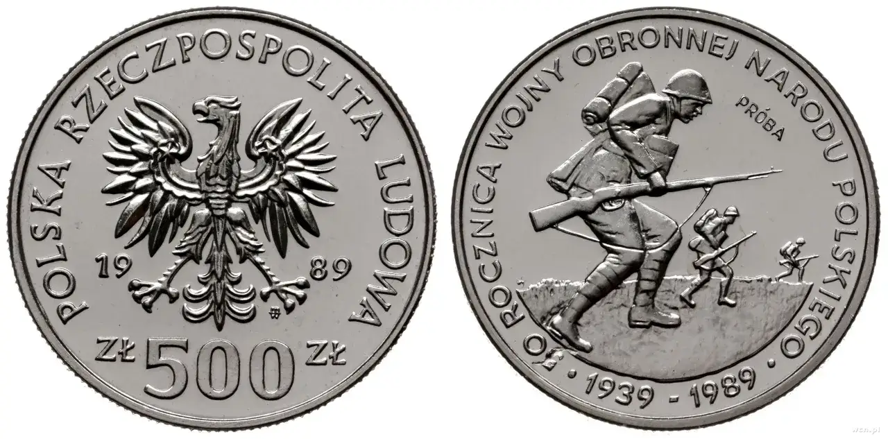 Zdjęcie Moneta 500 zł 1989 - Wartość i Ciekawostki