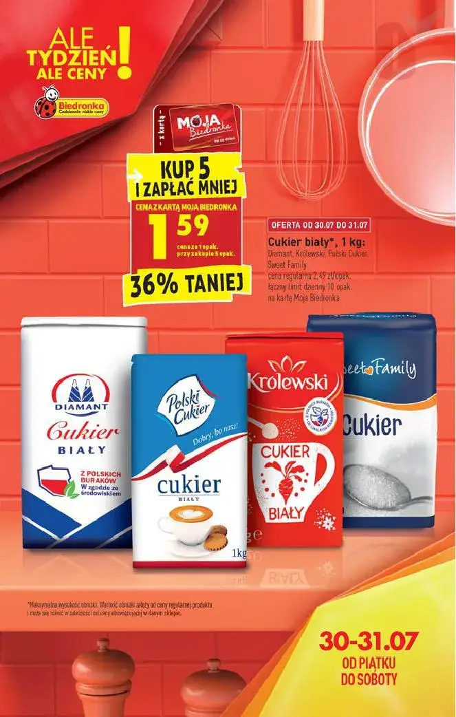 Zdjęcie Kiedy będzie promocja cukru w Biedronce? Sprawdź szczegóły i oszczędzaj