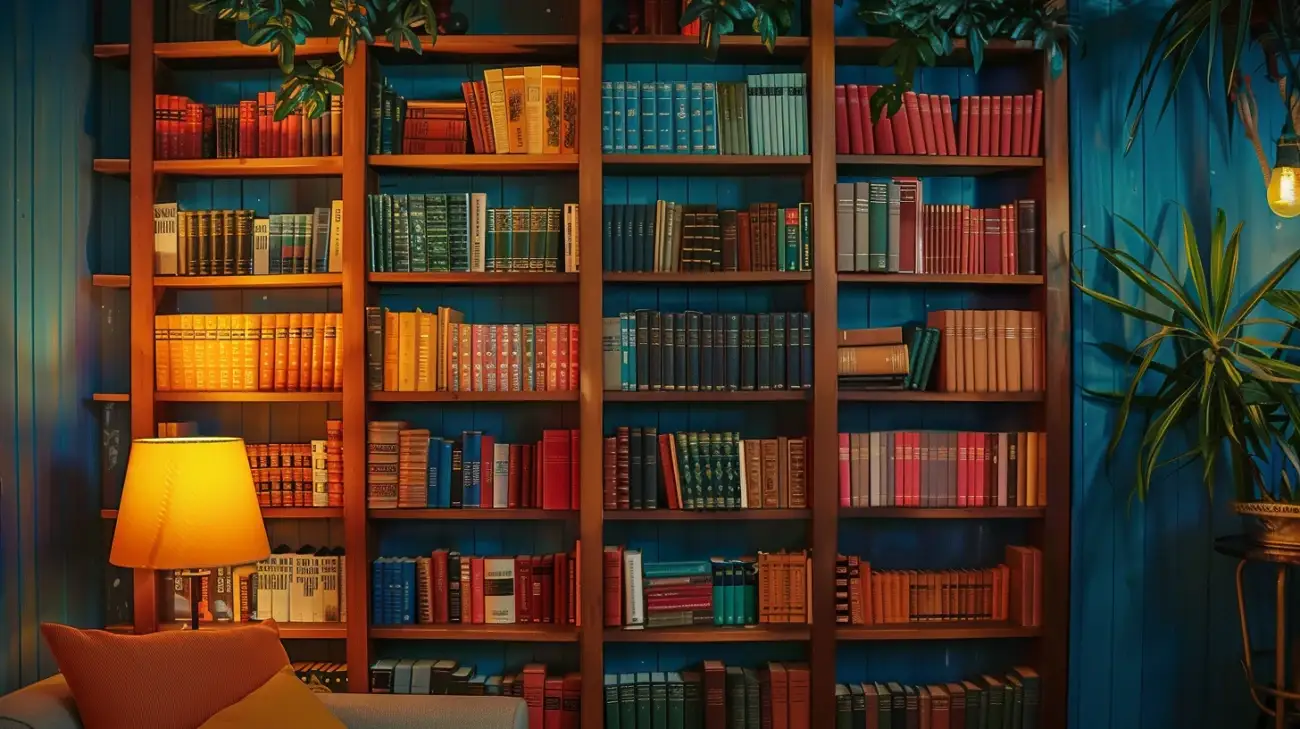 Zdjęcie Biblioteczka na ścianę: Jak wykorzystać przestrzeń w salonie?