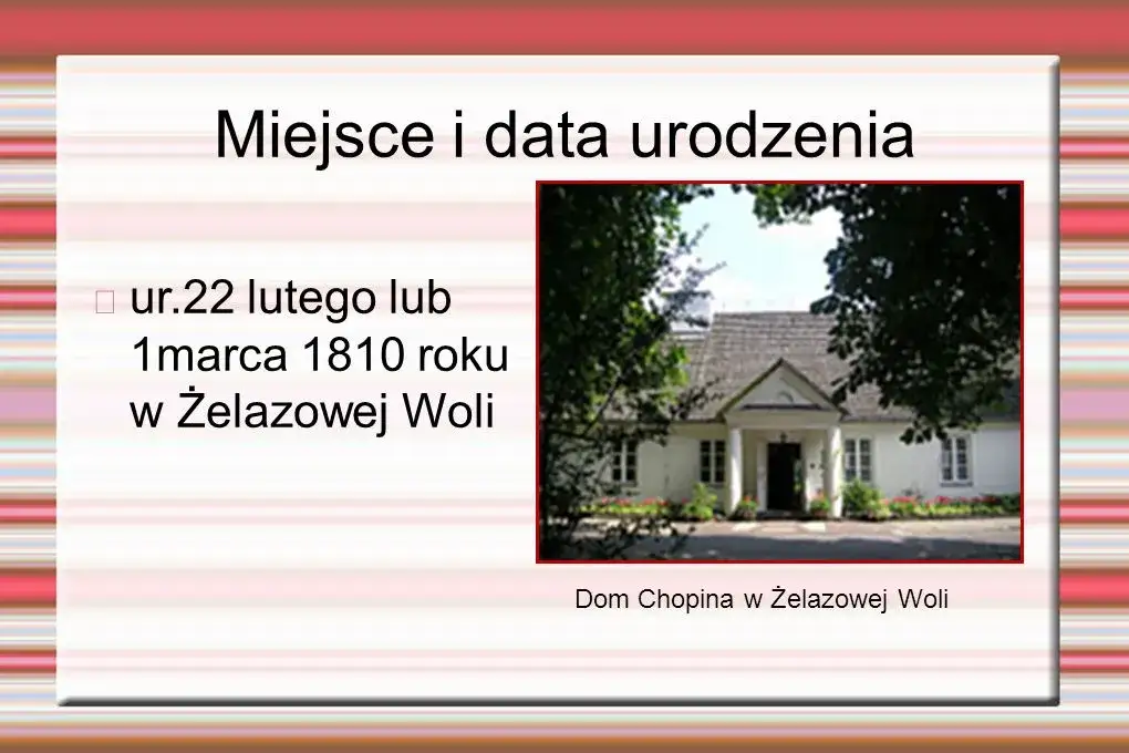 Zdjęcie Kiedy i gdzie urodził się Fryderyk Chopin? Kontrowersje i ciekawostki.