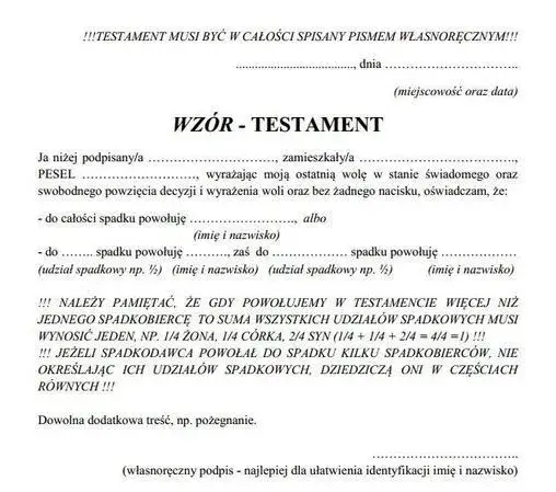 Zdjęcie Jak wygląda testament? Odkryj kluczowe elementy i błędy do uniknięcia