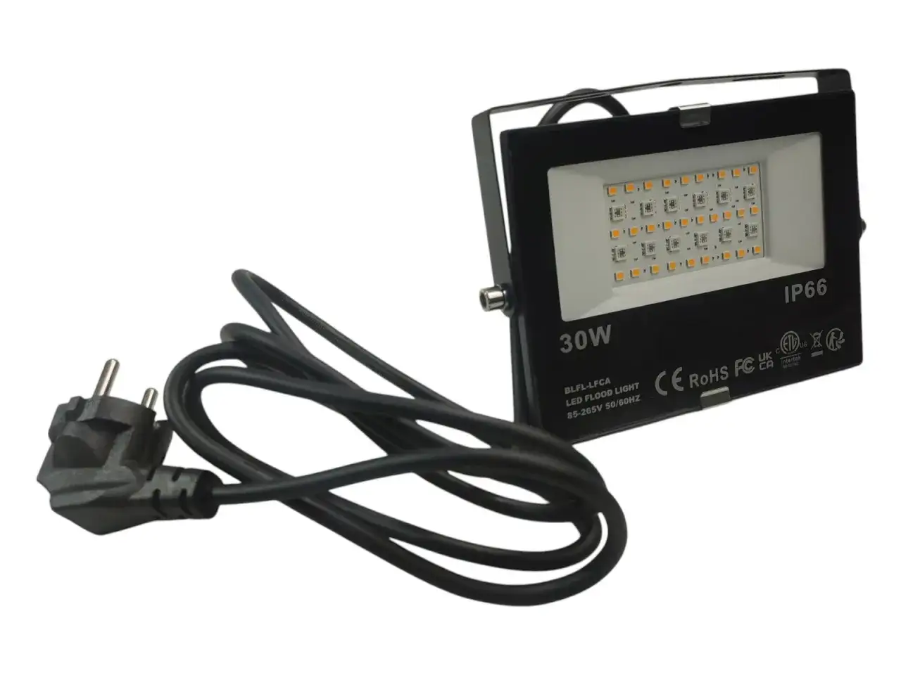 Reflektor LED 30W z kablem i wtyczką. Widoczne oznaczenie RoHS, co to jest za certyfikat bezpieczeństwa?