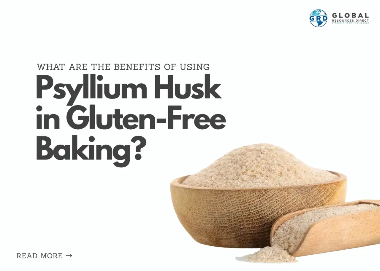Psylliumhusk i en sk&aring;l, perfekt f&ouml;r att baka glutenfritt. L&auml;r dig mer om f&ouml;rdelarna med psylliumhusk i glutenfri bakning.