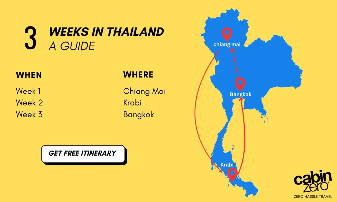 Guide pour organiser son voyage en Tha&iuml;lande : 3 semaines &agrave; Chiang Mai, Krabi et Bangkok. Itin&eacute;raire gratuit disponible.