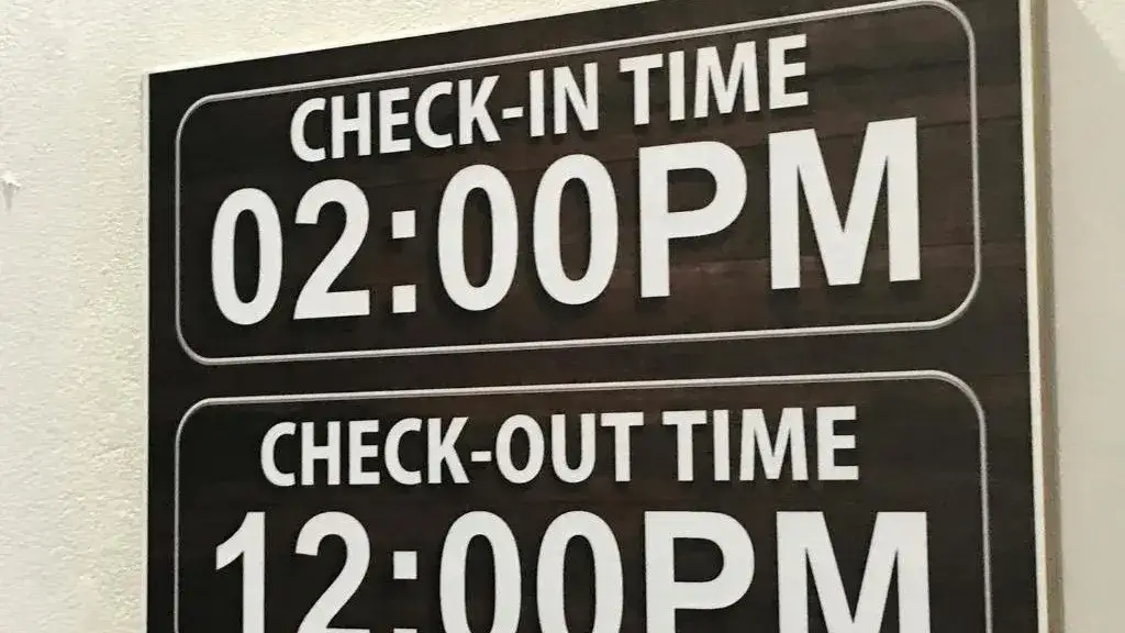 hotel room check-in check-out times