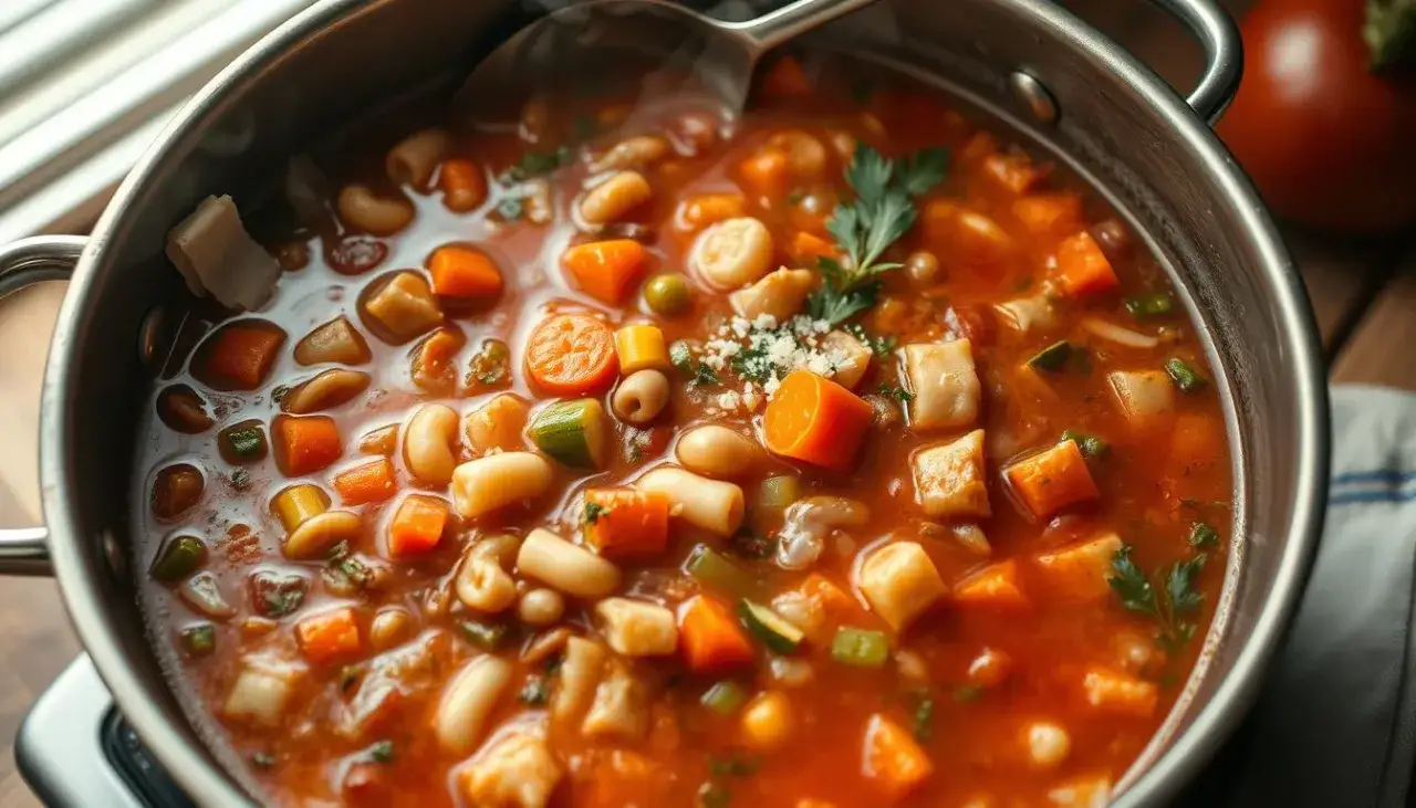 Różne rodzaje warzyw sezonowych do zupy minestrone