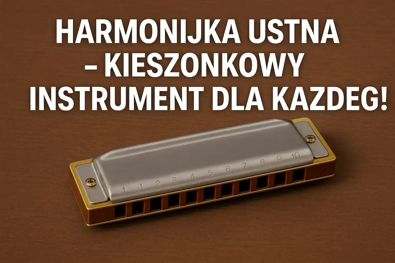 Harmonijka ustna, ten kieszonkowy instrument, jest gotowa do zagrania melodii.