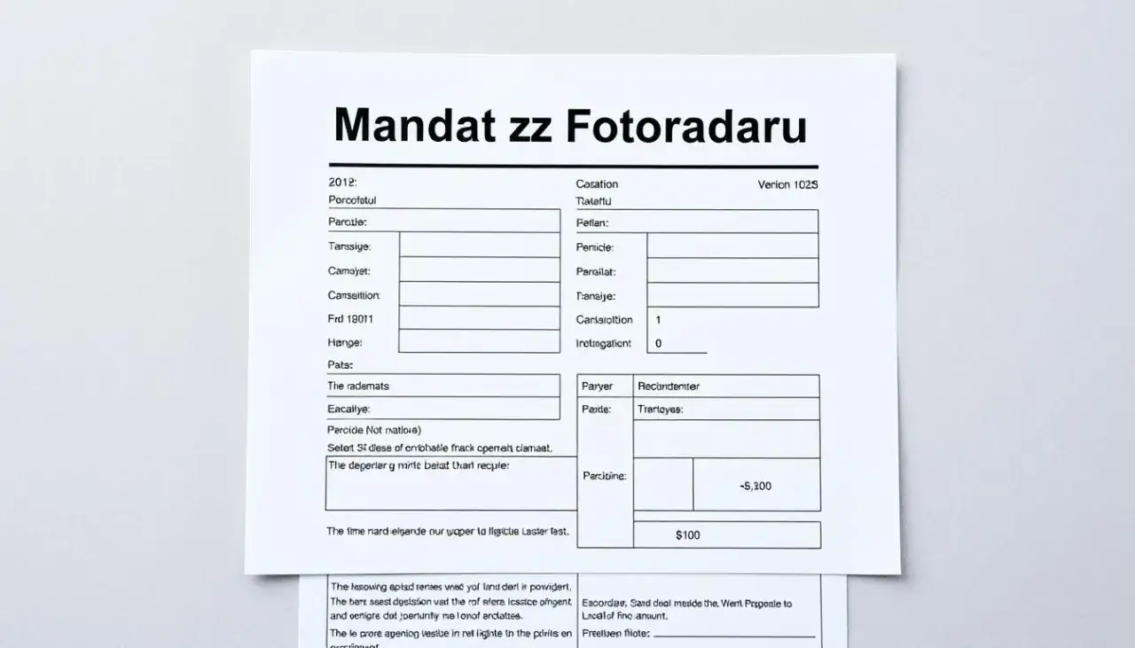 przykładowe pismo z CANARD mandat z fotoradaru