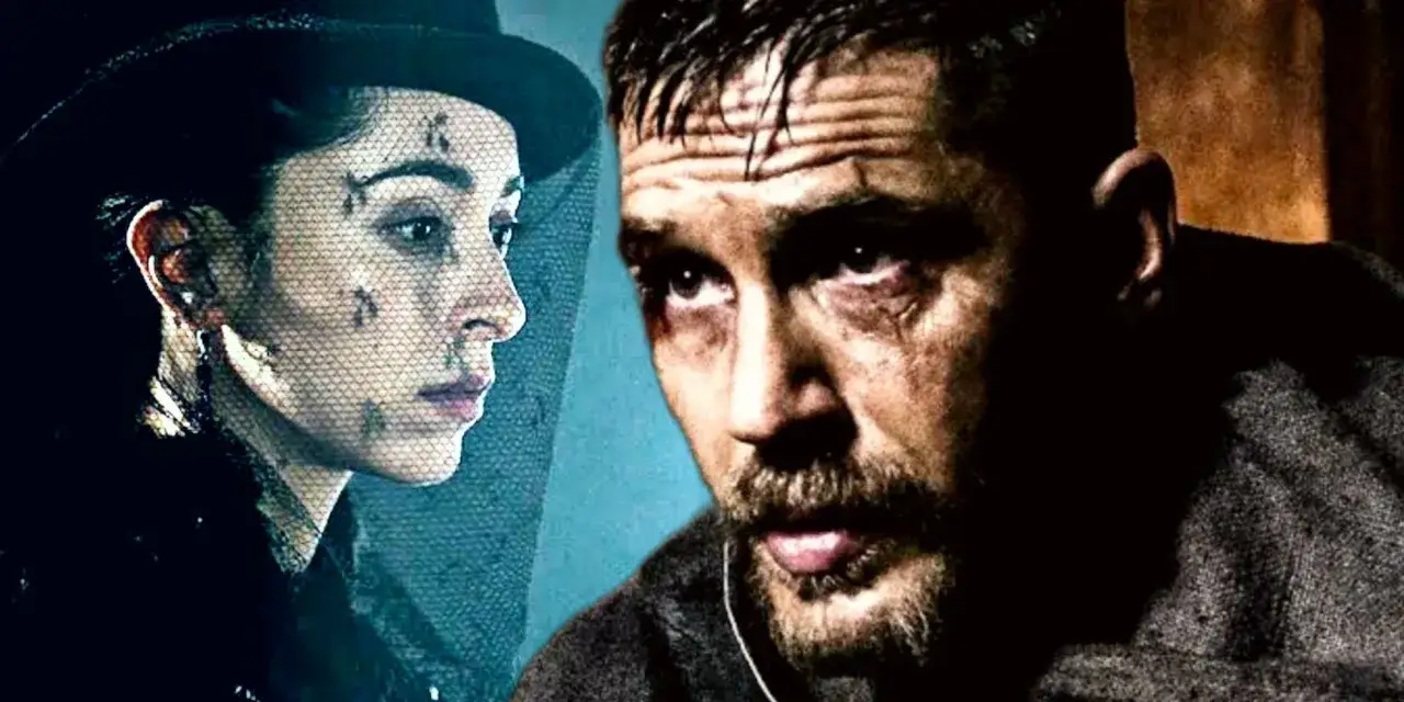 James Delaney och en kvinna med slöja, båda med synliga skador, i en dramatisk scen från Taboo säsong 2.