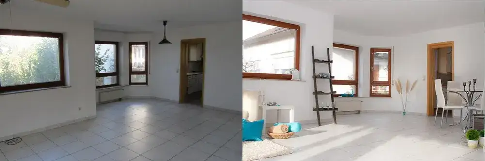 Przykłady home stagingu przed i po