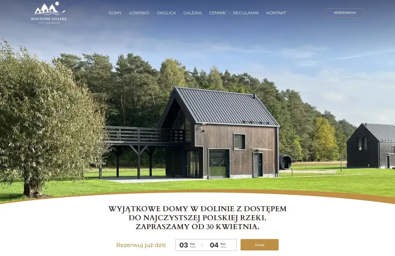 Nowoczesne łowiska z domkami w Kujawsko-Pomorskiem. Zapraszamy do wypoczynku nad rzeką.