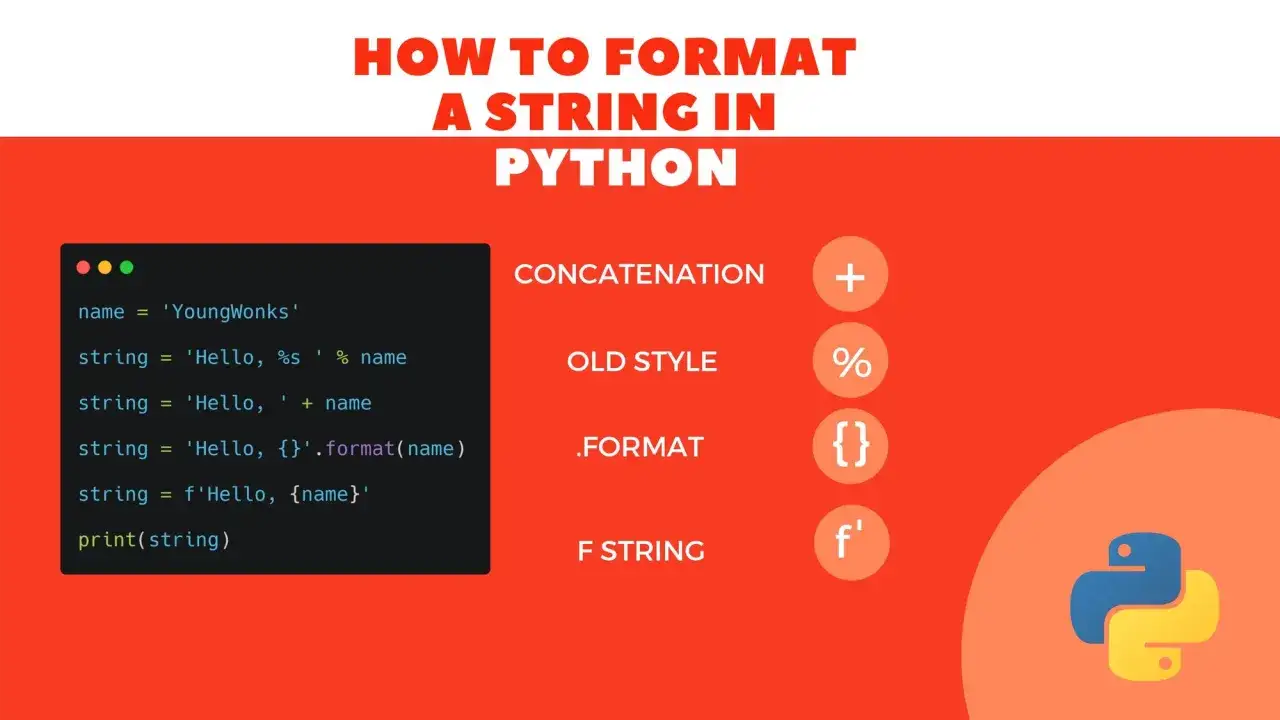 Apprentissage du formatage de cha&icirc;nes en **python** : concat&eacute;nation, style ancien (%), .format({}) et f-string (f'').