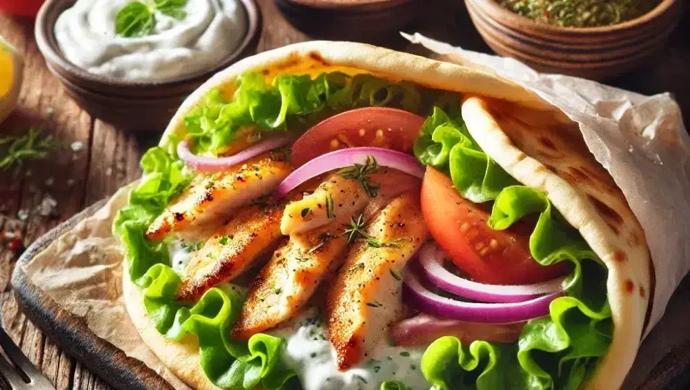 cypryjski gyros w picie z warzywami