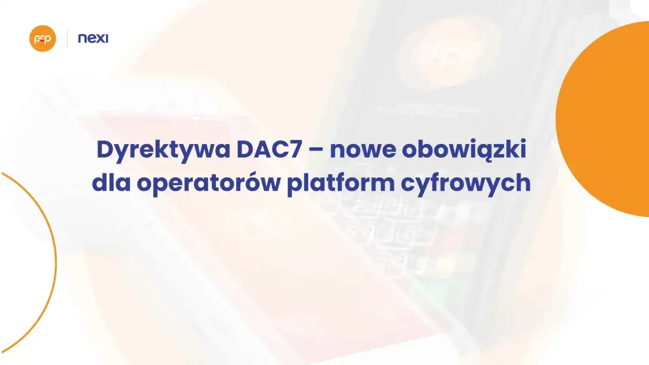 Dyrektywa DAC7 wprowadza nowe obowiązki dla operatorów platform cyfrowych. Obraz przedstawia terminal płatniczy.