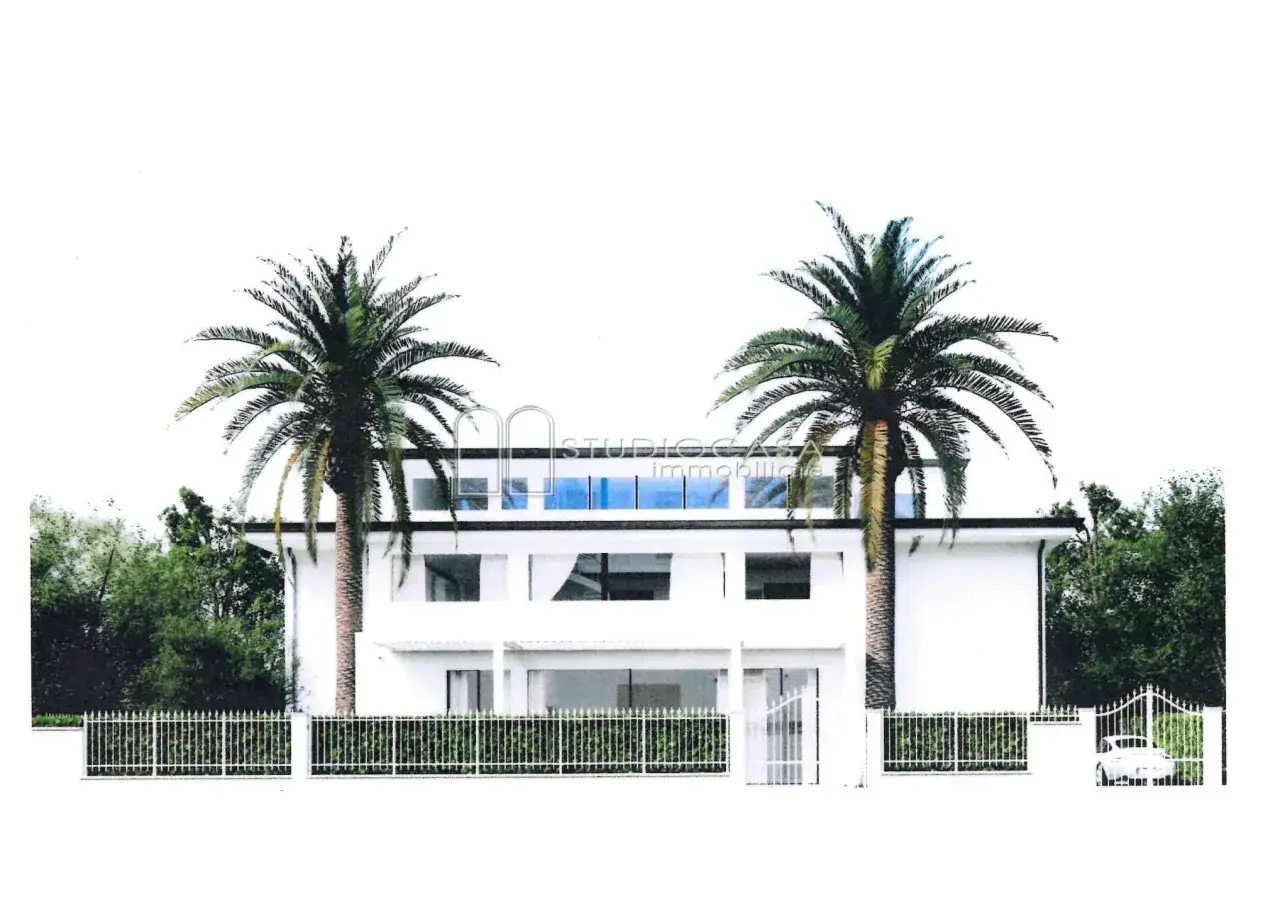 Villa moderna con palme e cancello, ideale per chi cerca consigli su come vendere una multipropriet&agrave;.