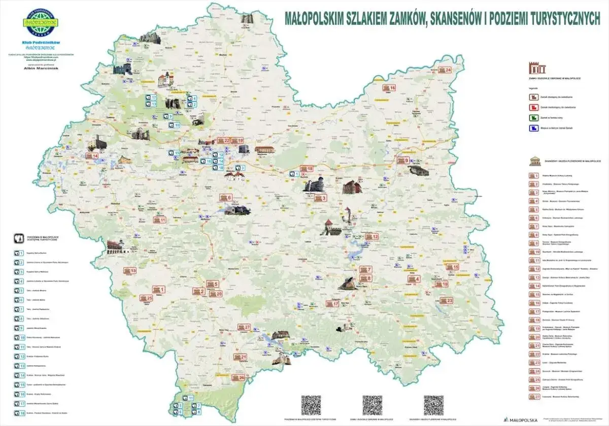 Mapa najciekawszych skansenów w Polsce