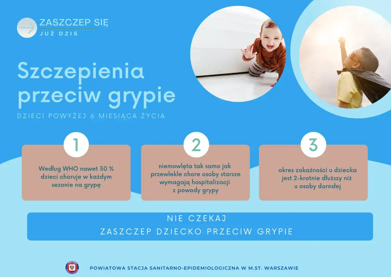 infografika korzyści ze szczepienia na grypę